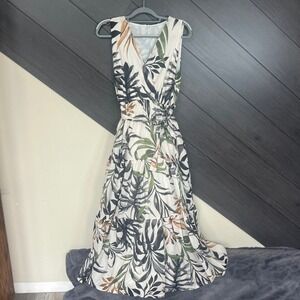 Civico 51 Women's Made in Italy Tropical Leaf Print Maxi Dress Size XL
Cotton